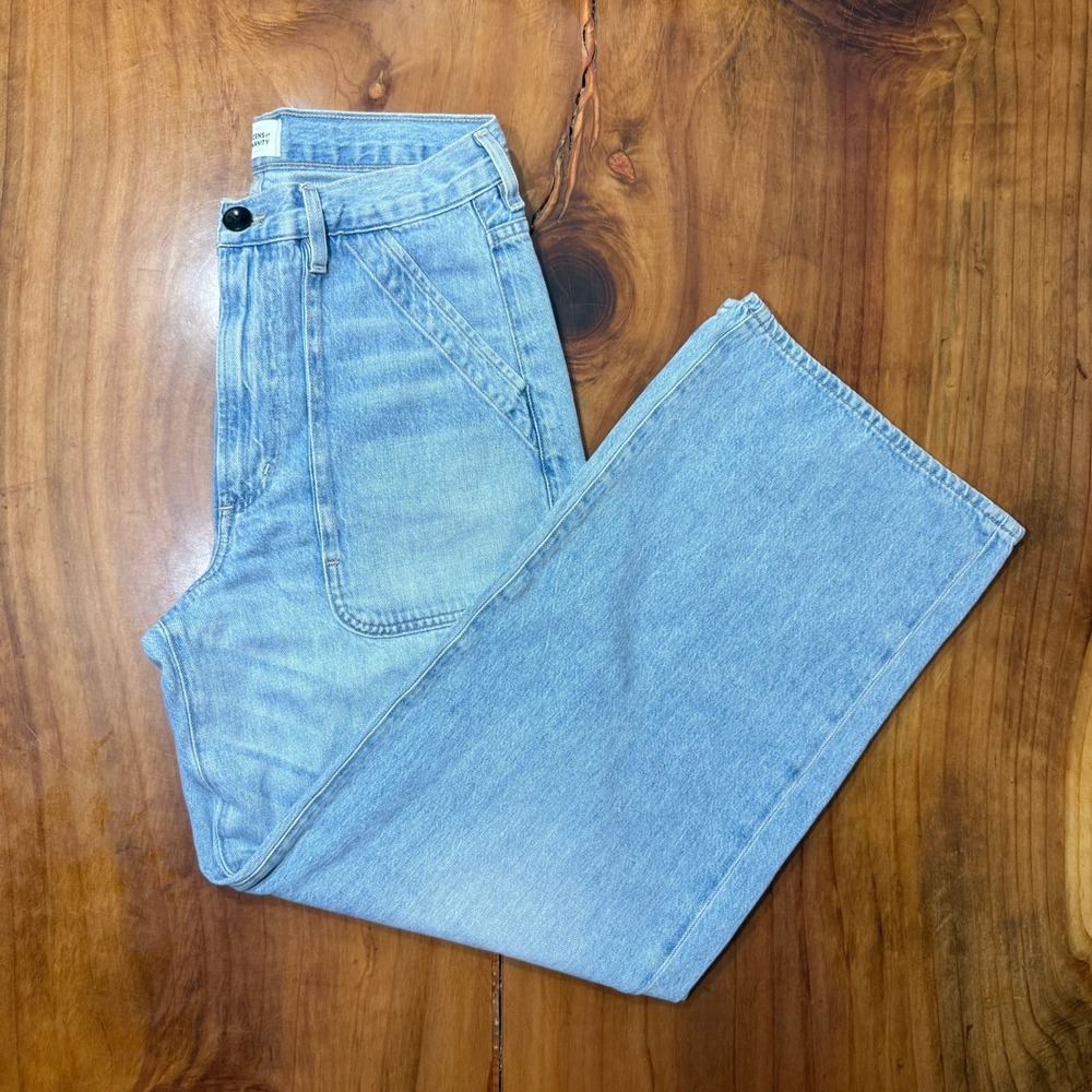 Citizens of Humanity Wide Leg Jeans Women's 27 AYLA Cloud nine Denim Light X23